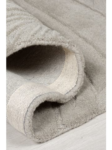 KADIMA DESIGN Handgetufteter Teppich aus 100% Wolle in beruhigenden Farben in Grau