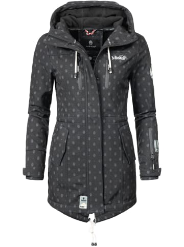 Marikoo Funktionsmantel Zimtzicke in Schwarz Dots