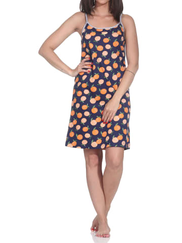 NORMANN Spaghetti Nachthemd Sommer-Look in marine