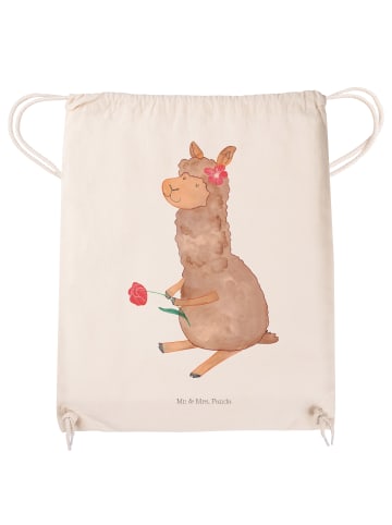 Mr. & Mrs. Panda Materialrucksack Alpaka Blume ohne Spruch in Creme