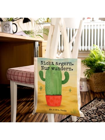 Mr. & Mrs. Panda Tragetasche Kaktus Wut Design mit Spruch in Weiß