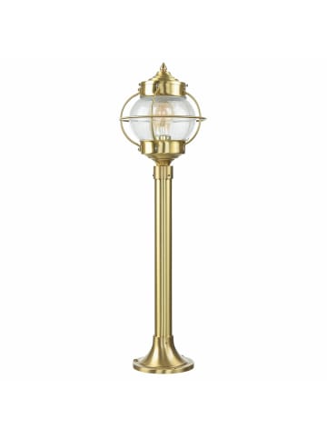 Licht-Erlebnisse Wegeleuchte (B)20 x (L)20 x (H)65 cm in Messing Weiß