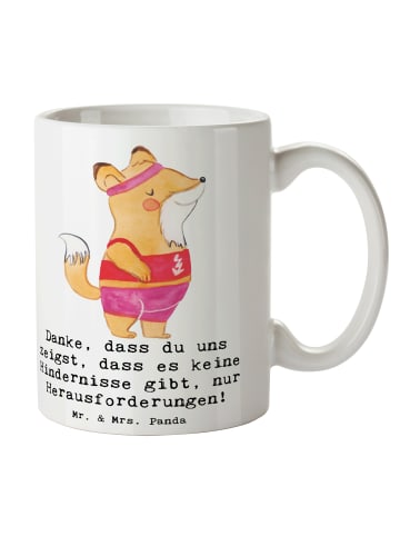 Mr. & Mrs. Panda Kaffeetasse Leichtathletik Trainerin Inspiratio... in Weiß