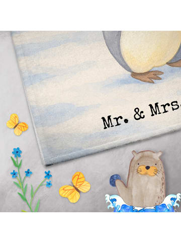 Mr. & Mrs. Panda Gästehandtücher Pinguine Kuscheln Design mit Sp... in Weiß