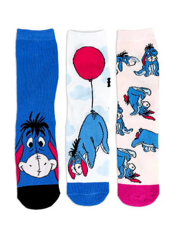 Winnie Puuh 5er Pack Disney I-Aah Esel Socken Sneaker Winnie Puuh Strümpfe in Mehrfarbig