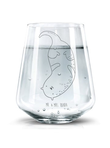 Mr. & Mrs. Panda Wasserglas Otter Kopfüber ohne Spruch in Transparent