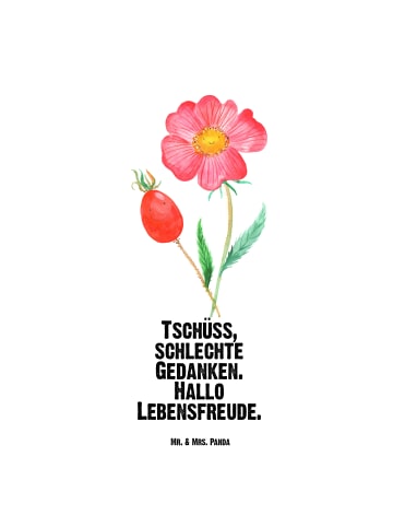 Mr. & Mrs. Panda Trinkflasche Blume HageRundunge mit Spruch in Weiß