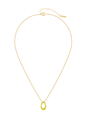 Ania Haie Kette Neon Yellow Twisted Pendant in gelb