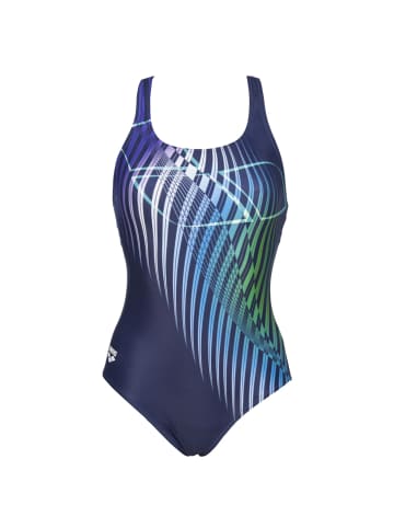Arena Badeanzug W Optical Waves Swim Pro in Blau