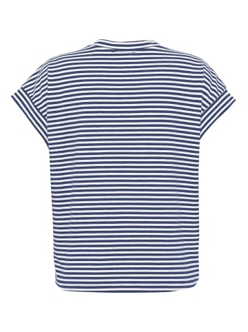 Zero  Streifenshirt mit V-Ausschnitt in Blue/White