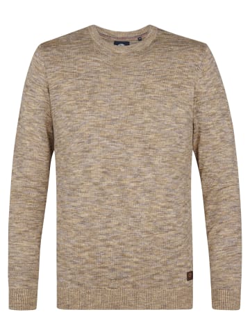 Petrol Industries Melierter Pulover Dover in Gelb