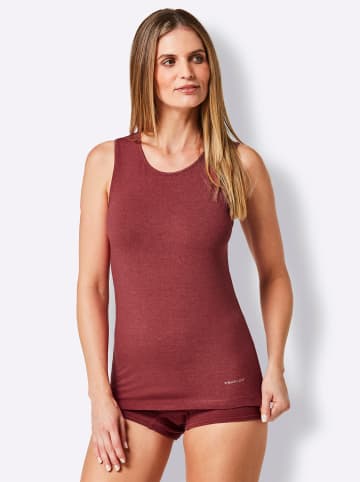 WITT WEIDEN Achseltop in marine-meliert + dunkelrot-meliert