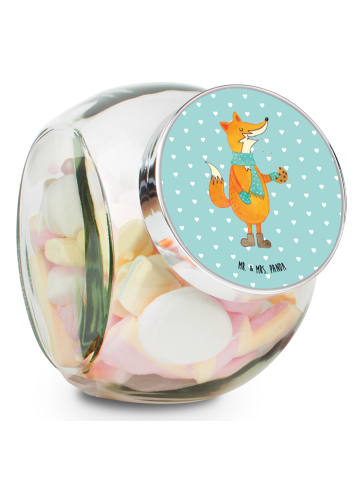 Mr. & Mrs. Panda Vorratsbehälter Fuchs Keks ohne Spruch in Türkis Pastell