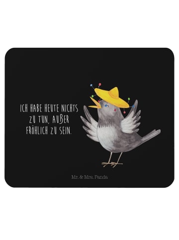 Mr. & Mrs. Panda Mousepad Rabe Sombrero mit Spruch in Schwarz