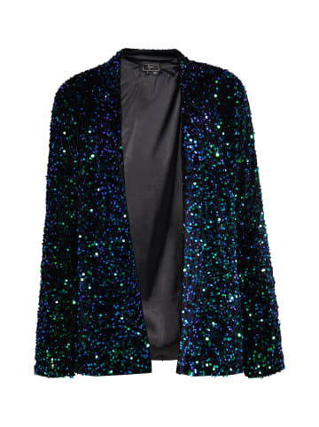 faina Damen Blazer Mit Pailletten in Blau Grün Mehrfarbig