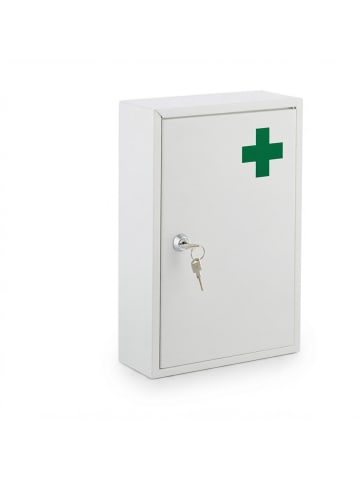 relaxdays Medizinschrank in Weiß/ Grün - (B)21,5 x (H)32 x (T)8 cm