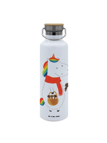 Mr. & Mrs. Panda Trinkflasche Edelstahl Einhorn Pilz ohne Spruch in Weiß