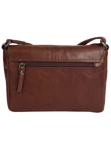 SPIKES & SPARROW Umhängetasche echt Leder in cognac
