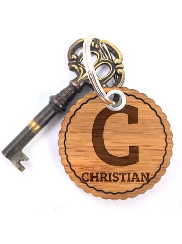 Mr. & Mrs. Panda Anhänger Christian mit Spruch in Braun