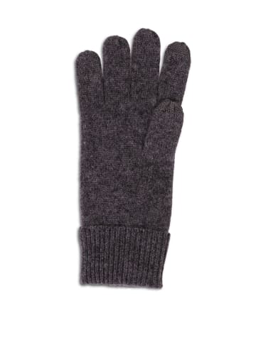 CASH-MERE.CH Bio Handschuhe mit Zopfmuster in Anthrazit