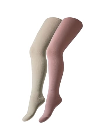 camano Strumpfhose 2er Pack ca-soft in silver rose +offwhite