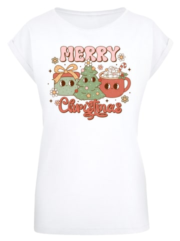 F4NT4STIC T-Shirt Merry Weihnachten Cozy And Cute in weiß