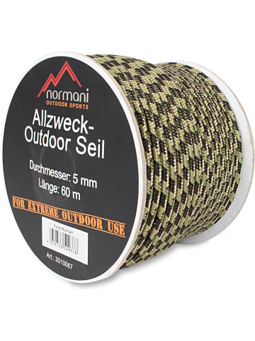 Normani Outdoor Sports Allzweck-Outdoor-Seil 5 mm x 60 m Chetwynd in Tactical Camo