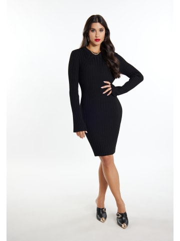 faina Damen Strickkleid in Schwarz