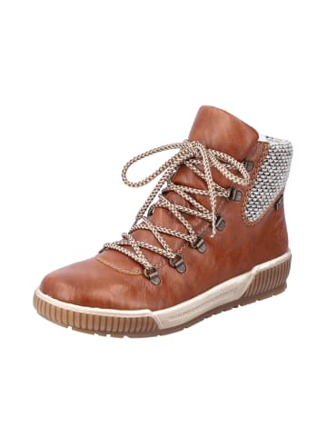 rieker Schnürstiefel in cuoio/schwarz-kiesel
