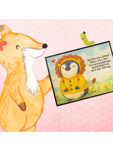 Mr. & Mrs. Panda Schreibunterlage Löwe Astrologie Design mit Spruch in Weiß