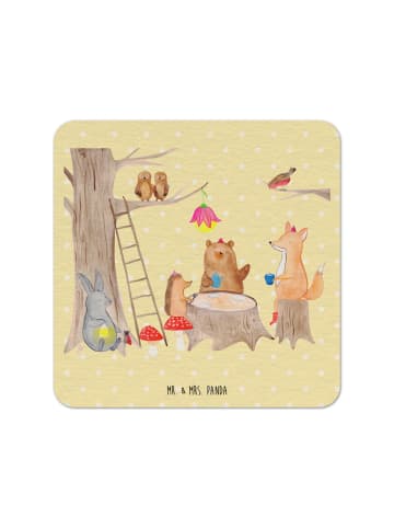 Mr. & Mrs. Panda Tischuntersetzer Waldtiere Picknick ohne Spruch in Gelb Pastell