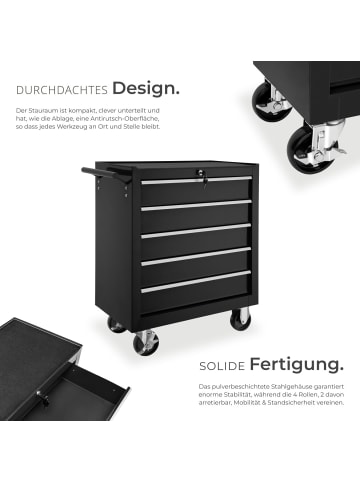 tectake Werkstattwagen mit 5 Schubladen