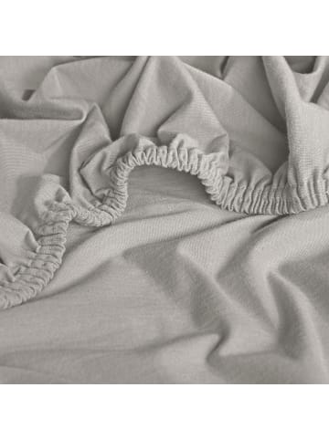 Erwin Müller Single-Jersey Topper-Spannbettlaken Freising in silber