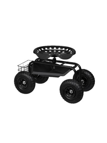 Fahrbarer Gartensitz in Schwarz