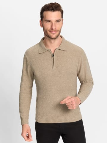 WITT WEIDEN Polopullover in beige-meliert