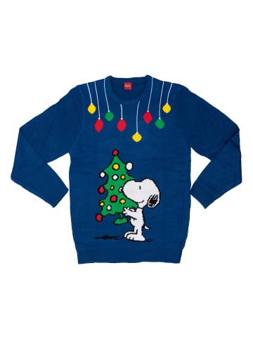 United Labels The Peanuts Weihnachtspullover - Snoopy in blau