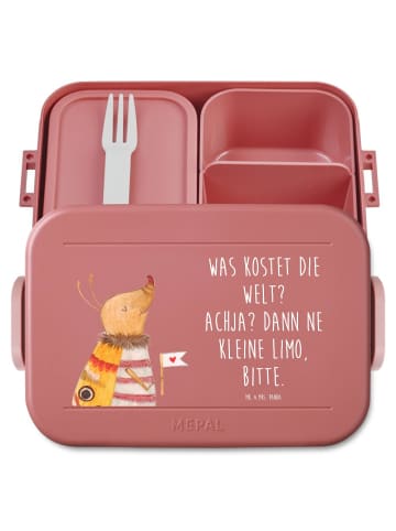 Mr. & Mrs. Panda Lunchbox Nachtfalter Fähnchen Motiv mit Spruch in Rot Pastell