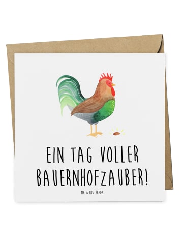 Mr. & Mrs. Panda Geschenkgutschein Bauernhofzauber mit Spruch in Weiß