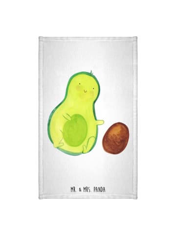 Mr. & Mrs. Panda Mini-Handtuch Avocado Kern rollt ohne Spruch in Weiß