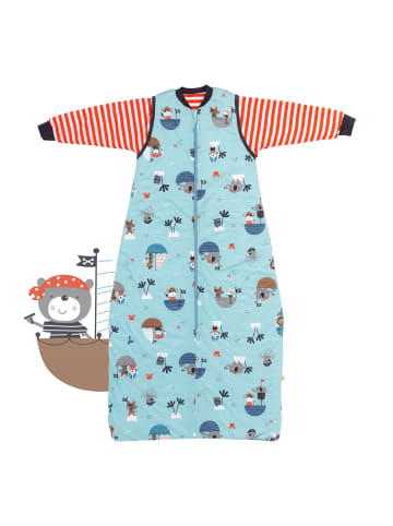 Schlummersack Babyschlafsack, 1.0 TOG in Hellblau-Rot