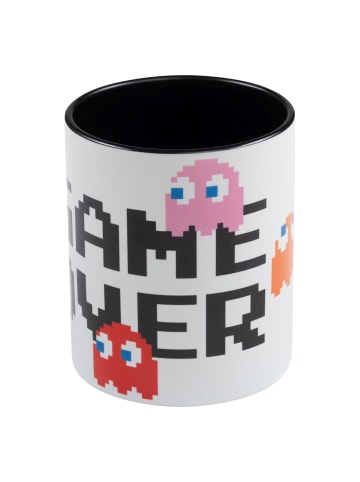 BANDAI Pac-Man Tasse Game Over Kaffeetasse Becher Kaffeebecher 320 ml in schwarz/weiß