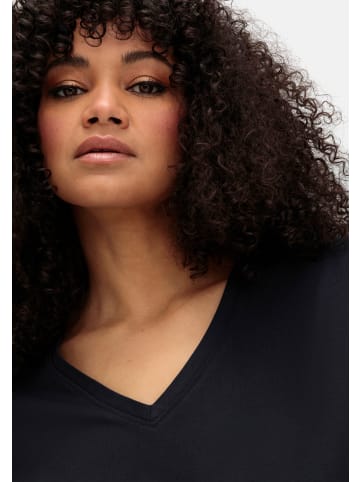 sheego T-Shirt in tiefblau