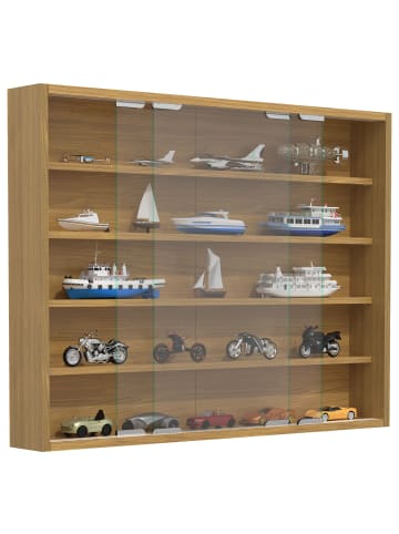 VCM Hängevitrine Wandvitrine Sammel Deko Agisa L in Buche