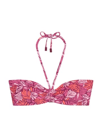 Marc O'Polo Triangel-Bikini-Top Abstract Leaf in raspberry coulis leaf print