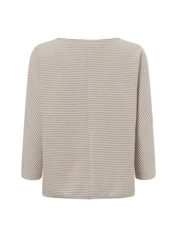 Street One Langarmshirt in beige mehrfarbig