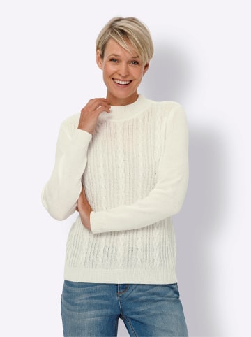 Sieh an! Stehkragen-Pullover in ecru