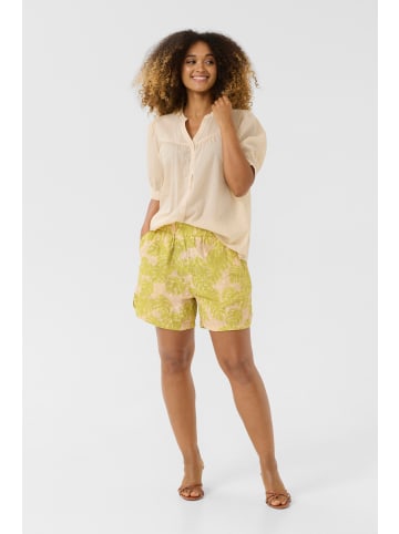 CULTURE Shorts CUdebora Relaxed fit in Green Palm Leaves