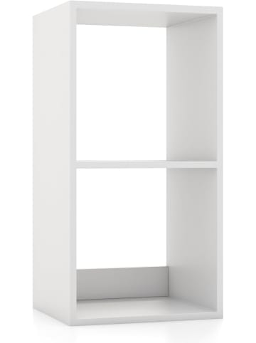 COSTWAY Bücherregal mit 2 Fächern in Weiß