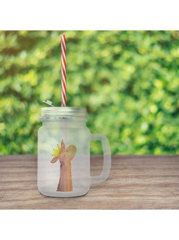 Mr. & Mrs. Panda Glas Lamakopf König ohne Spruch in Transparent