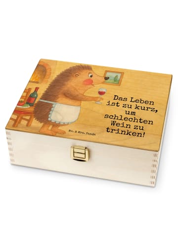 Mr. & Mrs. Panda Tee Box Igel Wein Design mit Spruch in Weiß